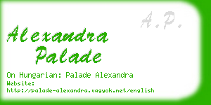 alexandra palade business card